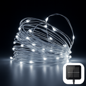 Luz de Natal Led LumiSolar™ – Pisca-Pisca Solar para Casa, Jardim e Árvores