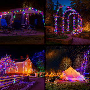 Luz de Natal Led LumiSolar™ – Pisca-Pisca Solar para Casa, Jardim e Árvores