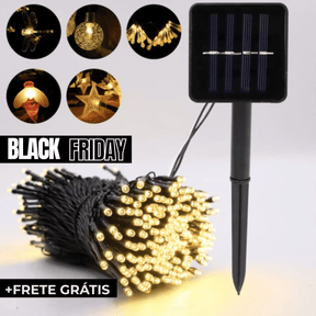 Luz de Natal Led LumiSolar™ – Pisca-Pisca Solar para Casa, Jardim e Árvores
