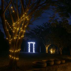 Luz de Natal Led LumiSolar™ – Pisca-Pisca Solar para Casa, Jardim e Árvores