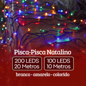 Luz de Natal Led LumiSolar™ – Pisca-Pisca Solar para Casa, Jardim e Árvores