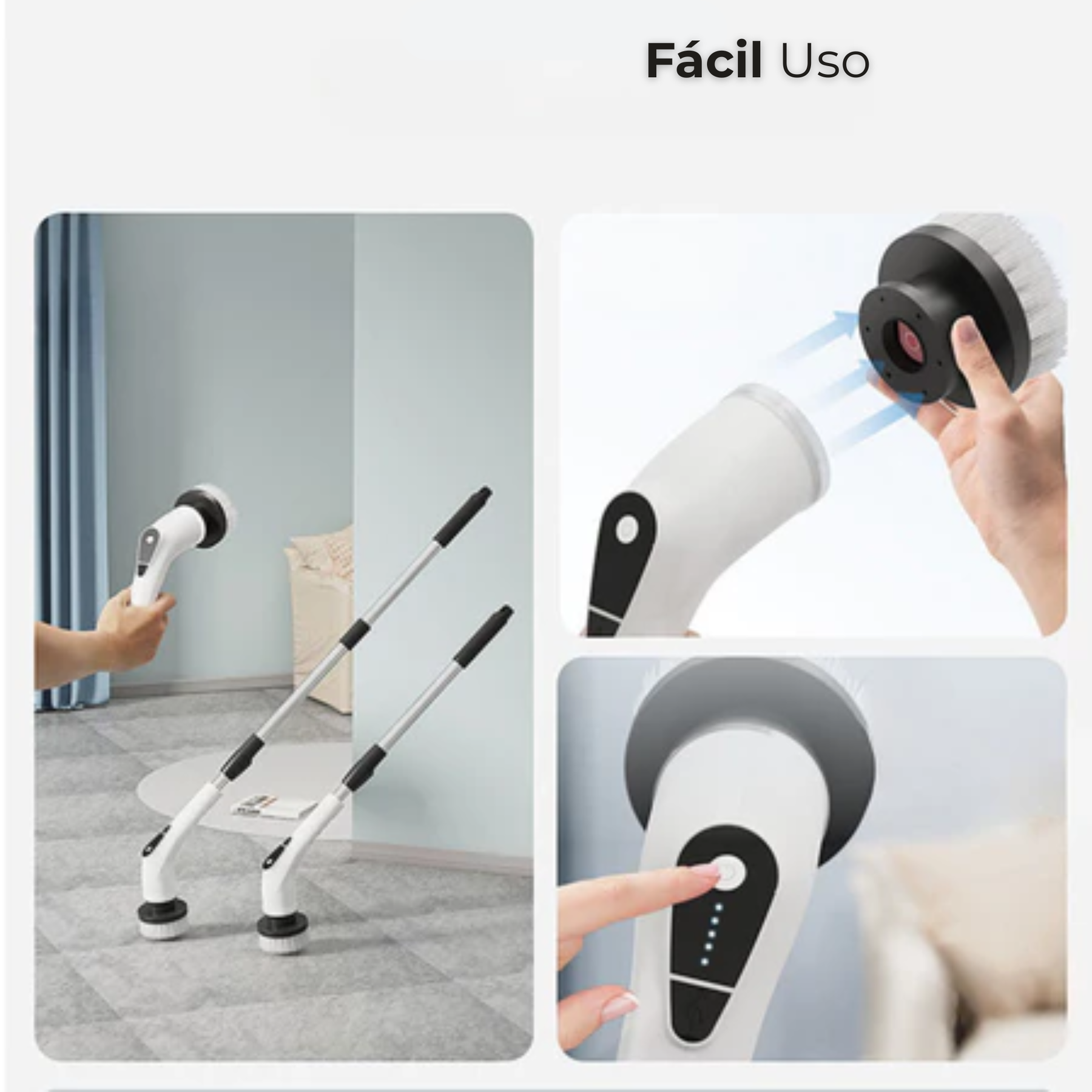 Escova Elétrica Multiuso 7 em 1 – Limpeza Sem Esforço CleanPro