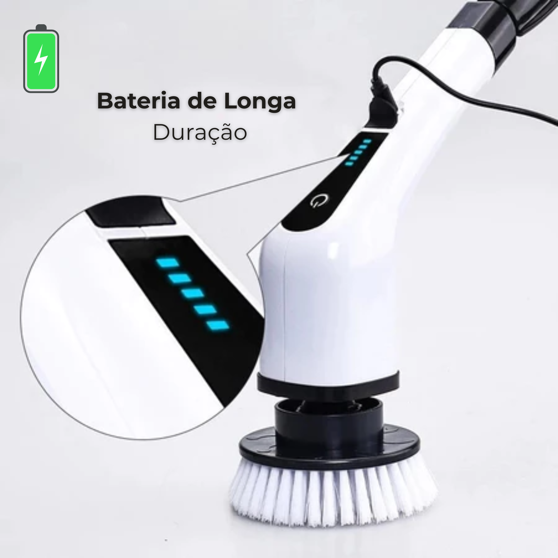 Escova Elétrica Multiuso 7 em 1 – Limpeza Sem Esforço CleanPro