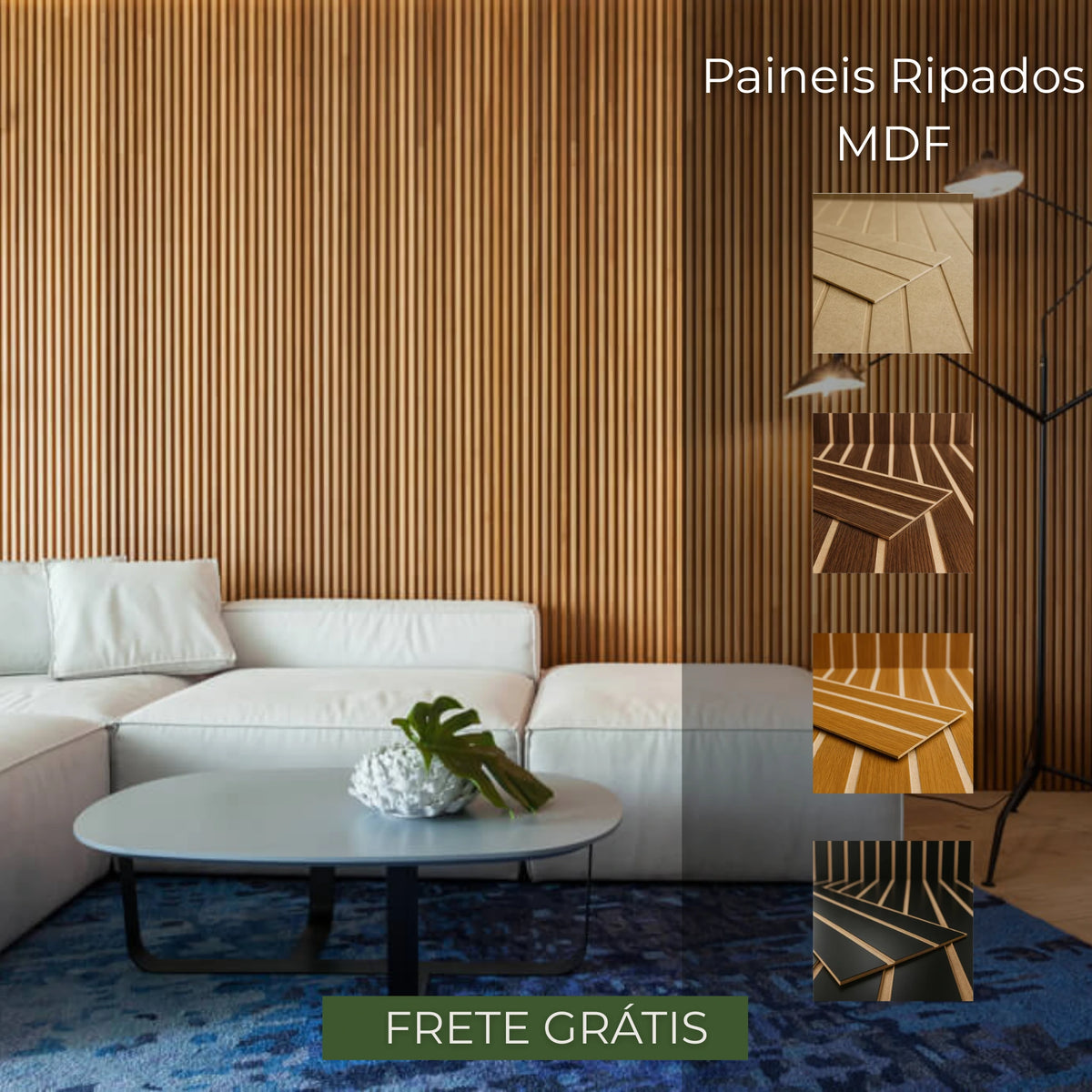 Revestimentos Ripados Placa Painel decorativo MDF