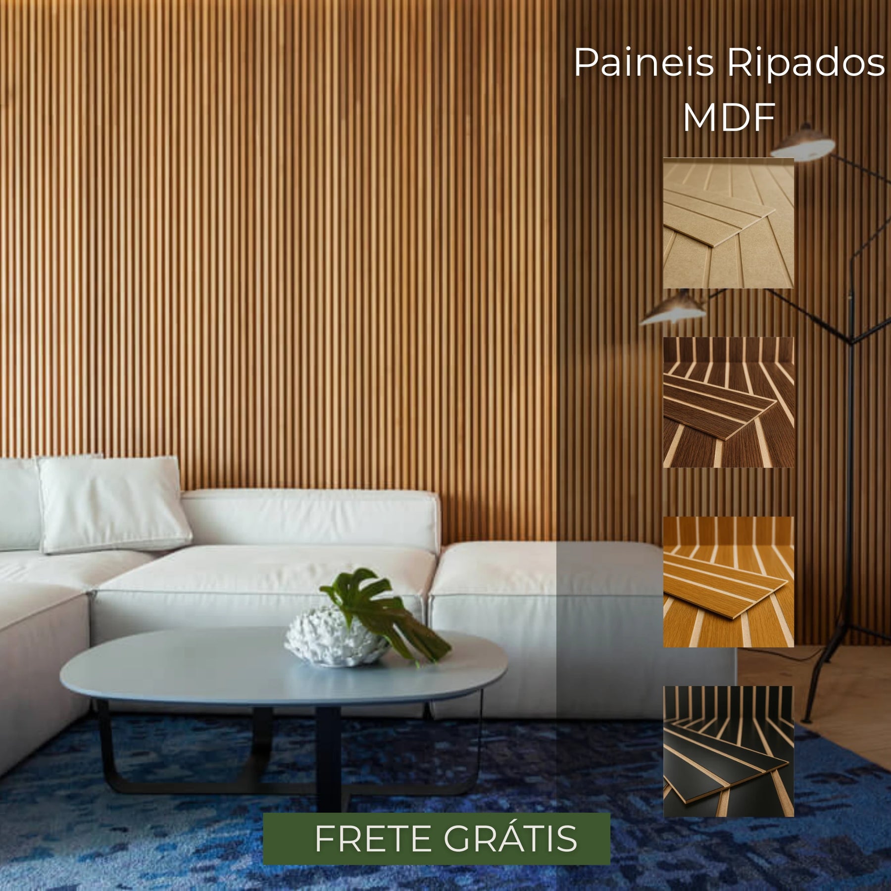 Revestimentos Ripados Placa Painel decorativo MDF
