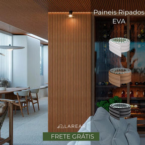 Painel Ripado Decorativo Eva Autocolante