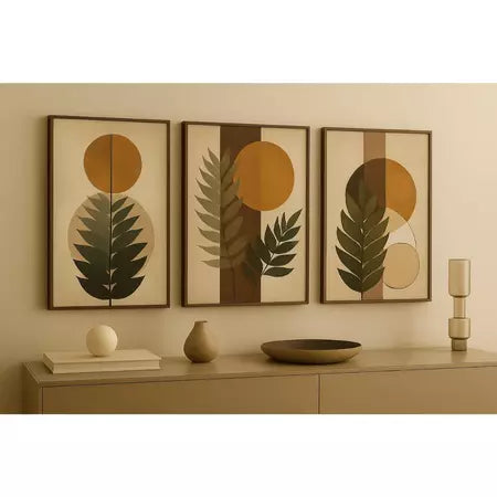 Quadro Decorativo 3 Peças Mosaico