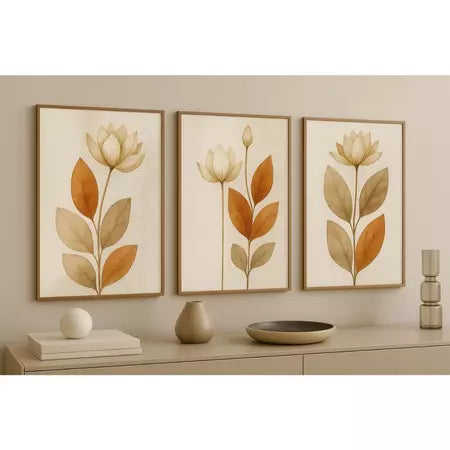 Quadro Decorativo 3 Peças Mosaico